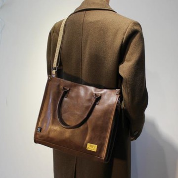 韓國大容量斜挎包男包潮牌休閑單肩包學生上課手提包電腦包托特包