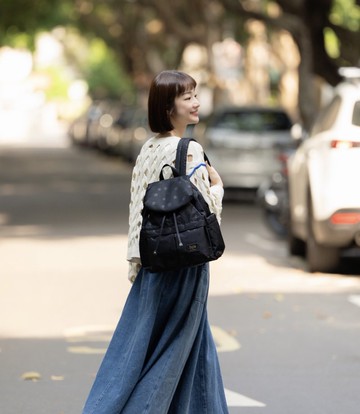 小清新束口後背包 (M) _星空黑