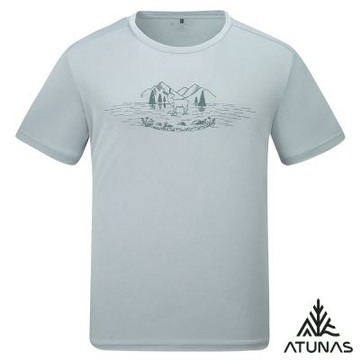【ATUNAS 歐都納】男款循環短袖排汗抗菌T恤A6TS2624MC灰/抑菌抗臭/防曬/休閒/戶外