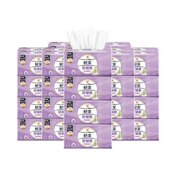 舒潔 好絨軟抽取衛生紙 植萃精華乳 110抽x8包x6串/箱
