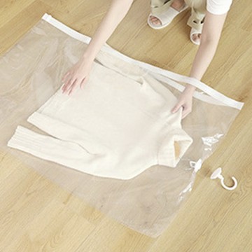 掛式衣物真空收納袋 PA+PE材質 透明  105 x 70cm  5個裝  1包