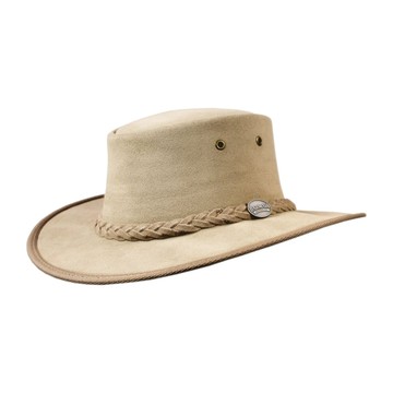 BARMAH HATS 澳洲經典皮革牛仔帽/圓盤帽 摩卡色 1061MO - 麂皮