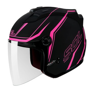 【經典款式】SOL 27S 天際 消光黑粉  3/4罩安全帽