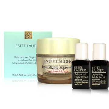 【Estee Lauder 雅詩蘭黛】年輕無敵膠原霜 75ml +特潤修護露15ml*2「台灣公司貨」