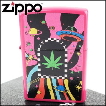 【ZIPPO】美系~Cannabis Design-大麻葉-太空圖案打火機
