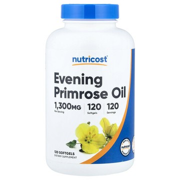 Nutricost, 月見草精油，1300 毫克，120 粒軟膠囊