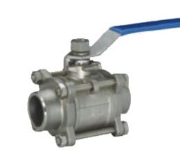 不銹鋼三片式對焊球閥，316對焊球閥，三片焊接球閥