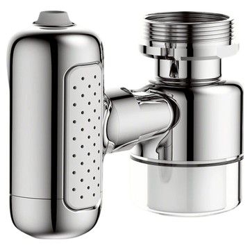 wellane 萬向水龍頭過濾延伸器 銀色  1個  7.8 x 4.8cm