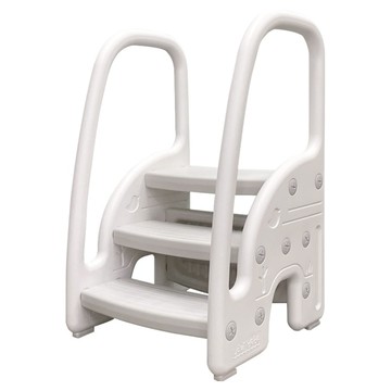 Lavi bebe 防滑安全把手三階墊腳凳  44 x 43 x 70cm  白色  1個
