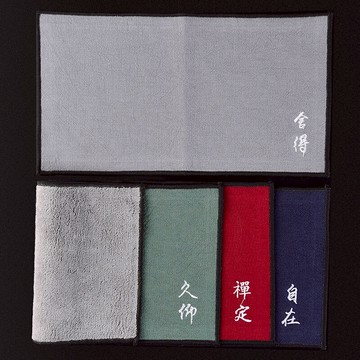 陶福氣 潮流文學風加絨茶巾毛巾抹布棉麻茶臺幾 禪意吸水加厚茶布