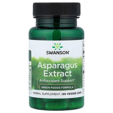 Swanson Vitamins, 蘆筍提取物、60 粒素食膠囊