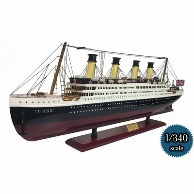 特大 80cm 完成済み 木製模型 TITANIC タイタニック号 豪華客船 LED