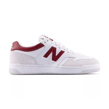 New Balance NB 480 男鞋 女鞋 白櫻桃紅色 皮革 麂皮 運動 休閒鞋 BB480LIR