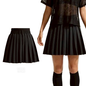 胖達 ) NIKE  W NSW KNIFE PLEAT SKIRT 中腰 百褶裙 裙子 IF0590-010 黑色 女
