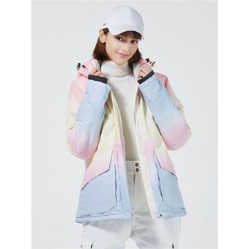滑雪服女冬季戶外單板雙板滑雪衣彩虹面料防風防潑水透氣排濕鎖溫
