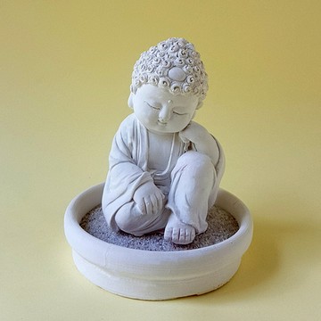 創藝皂學｜淨念吉祥小佛之悟道  珪藻土擴香石小盤套組