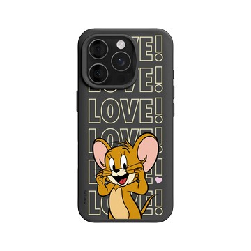 iPhone 16 Pro SolidX 黑 - 湯姆貓與傑利鼠 Tom and Jerry - 傑利鼠愛心