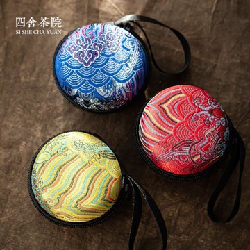 中國民族風茶具茶杯收納包 布袋主人杯收納袋戶外便攜包文玩袋S