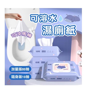 【i Buy+】 可溶水濕廁紙-80抽*3入組