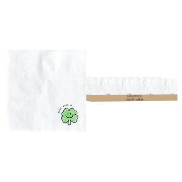 Hanzpick 微笑幸運草餐巾紙  1入  綠色  1500件