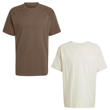 Adidas 純棉短袖上衣 男裝 三葉草 寬鬆 咖/米白【運動世界】JD3276/JD3277