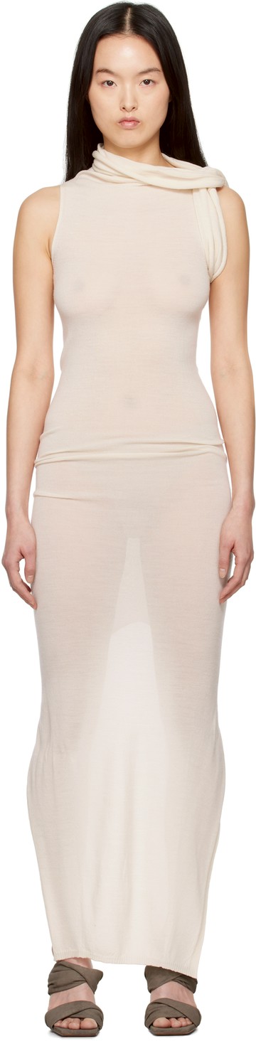 Rick Owens 灰白色 Hollywood Banded T 连衣裙