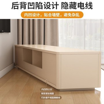 免運 油風電視櫃茶幾組合實木家用客廳儲物新款可伸縮小戶型電視機櫃328L 快速出貨