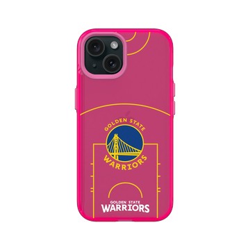iPhone 15 Clear 粉漾桃 - NBA - 球場系列-金州勇士 Golden State Warriors - Court
