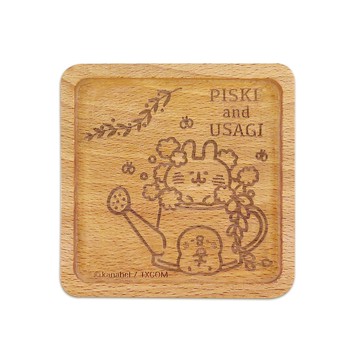 Kanahei卡娜赫拉的小動物系列方形木杯墊_花灑