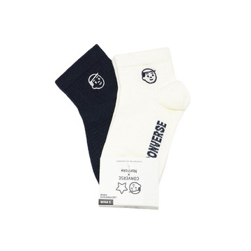 x Noritake 聯名休閒襪 Lightweight 黑 米白 大童 短襪 襪子 2雙入 CV2523027PS001