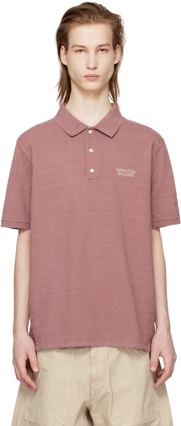 Golden Goose 粉色刺绣 Polo 衫