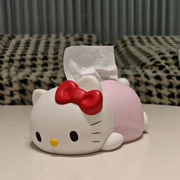 ✨元氣新品✨可愛紙巾盒收納牀頭櫃客廳抽紙盒桌面家用餐巾紙卡通少女桌面擺件FOAB