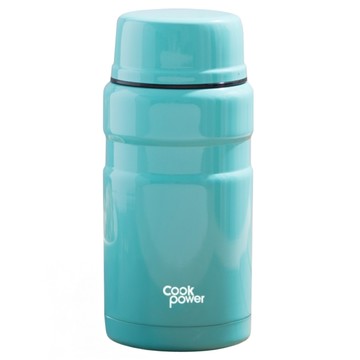 CookPower 鍋寶 超真空陶瓷燜燒罐 800ml 7cm大廣口設計 附贈疊湯匙 304不鏽鋼  綠色  1個