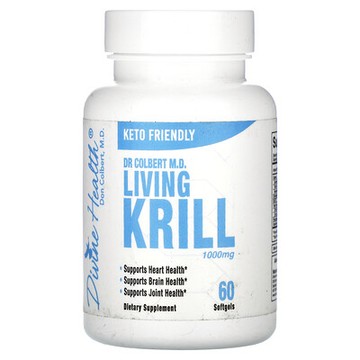 Divine Health, Dr. Colbert M.D. Living Krill，1000 毫克，60 粒軟膠囊（每粒軟膠囊 500 毫克）