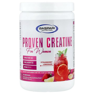 Gaspari Nutrition, 女性肌酸，草莓檸檬水味，15.87 盎司（450 克）