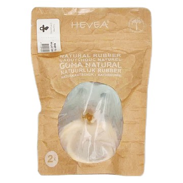 HEVEA 彩色拇指型奶嘴2件組  0~3個月  1組
