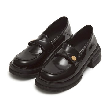 D+AF 低調貴族．小錢幣扭結方頭樂福鞋