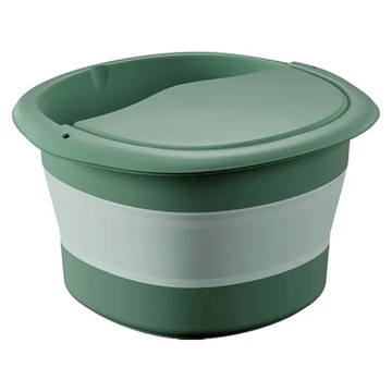 FUGU BEAUTY 折疊式SPA泡腳桶 足底按摩 凹點圓點指壓  綠色  1個