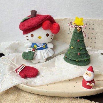 臺灣出貨✨  新款娃衣 聖誕主題可愛娃娃服裝套裝10cm娃衣Hello Kitty新年zsiga娃衣替換