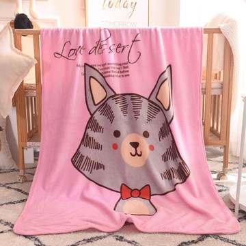 微供代發法蘭絨毛毯卡通單層兒童毯子夏季空調蓋毯毯子