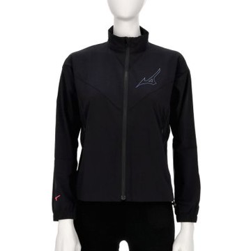 Mizuno 美津濃 女款 黑色 平織 立領 合身 防曬 運動 休閒 外套 32TCA75109