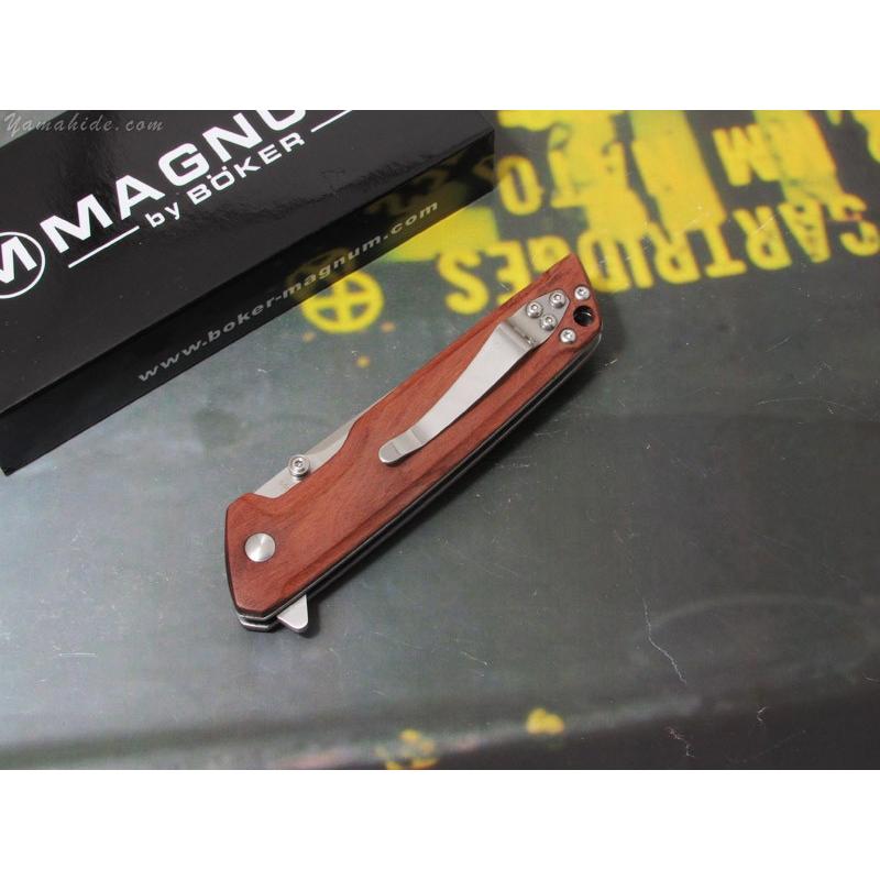 ボーカー マグナム 01MB723 ストレート ブラザーウッド 折り畳みナイフ BOKER Magnum Straight Brother Wood folding knife