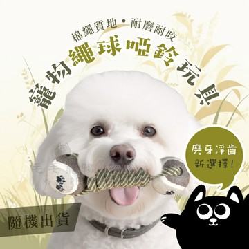 寵物繩球啞鈴玩具 繩結玩具 繩結球 寵物玩具 狗狗玩具 耐咬 球類