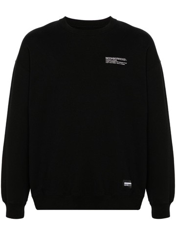 Neighborhood - logo-embroidered cotton sweatshirt - men - Cotton - XL - Black