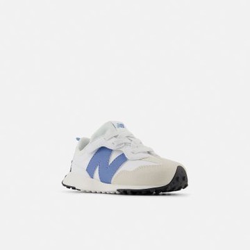 New Balance NB 童鞋 327 寬楦 小童 白 潟湖藍 學步鞋 魔鬼氈 寶寶鞋 NW327SW-W