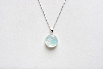 樹脂藝術 圓形墜飾・清流