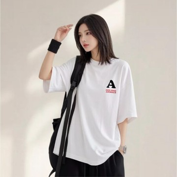 隔日達 夏天女裝 韓版 100%純棉 寬鬆上衣 短袖t恤女 oversize 大碼短袖上衣 shirt韓 0213C