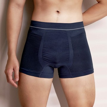無縫抗菌3D立體囊袋平口男內褲 - L / 素丈