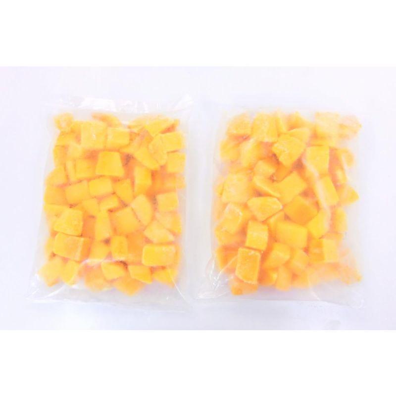 完熟 アップル マンゴー 1kg （500g×2P） 甘みの強いマハチャノック種 チャンク・冷凍マンゴー２P・