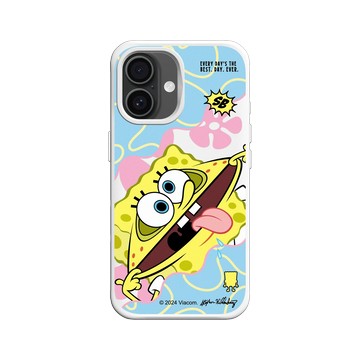 iPhone 16 SolidX 白 - 海綿寶寶 SpongeBob - 搞笑海綿